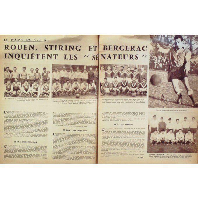Miroir Sprint 1960 #  759 19 Déc Racing Angers Hnatow Celestin Oliver Van Sam