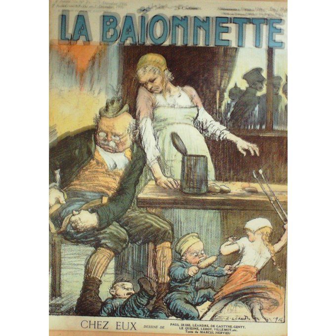 La Baionnette 1916 n°075 (Chez eux) GASTYNE LEANDRE LE QUESNE LEGRAIN IRIBE