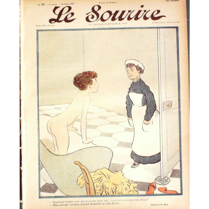 Le Sourire 1901 n°075 FAU VAVASSEUR HUARD LOUDEY ROUBILLE DESTEZ