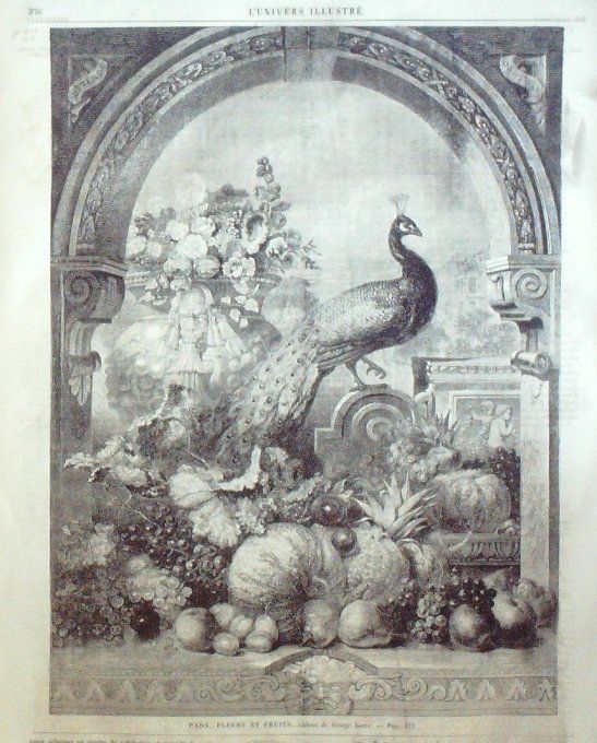 L'Univers illustré 1859 #  75 Bordeaux (33) oeuvres Macbeth et Banco rencontrant les sorcières,