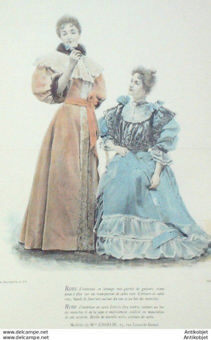 La Mode pratique 1893 # 50 Robes de satin et lainage