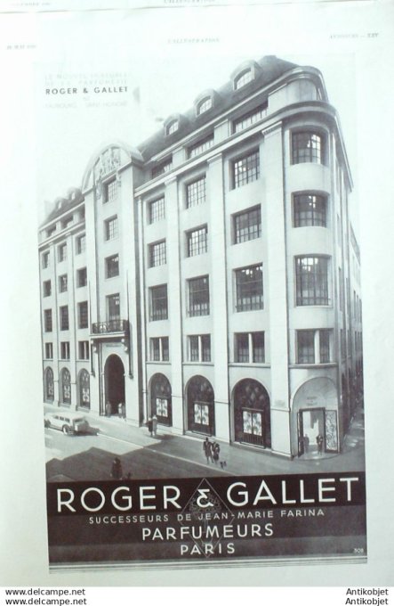 Publicite Cosmetique Roger & Gallet 1932