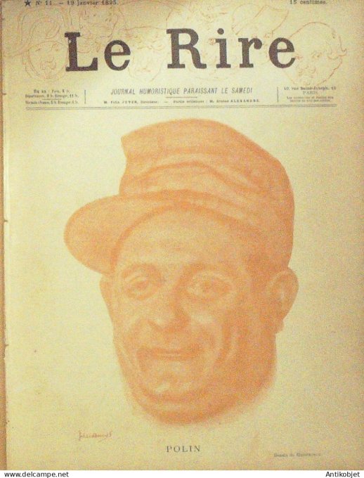 Le Rire 1895-01-19 #  11 Journal humoristique Ed.Originale Polin
