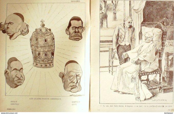 L'Assiette au beurre 1903 # 121 Pape et Papabili Hradecky MarodonGalanis