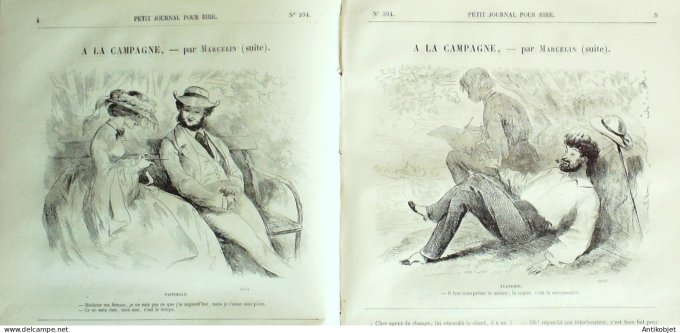 Petit journal pour Rire 1862 # 394 A la campagne Marcelin
