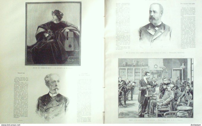 Le Monde illustré 1892 n°1832 Belgique Liège Bruxelles Mexique Lorencez Edouard Lalo
