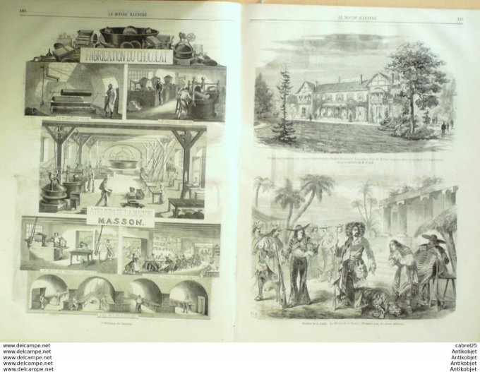 Le Monde illustré 1859 n°124 Versailles (78)  St Maur (94) St Sauveur (65)