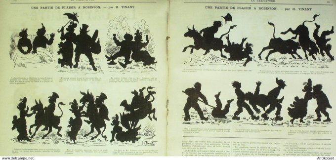 La Caricature 1883 #178 Martyrs du Pschutt Draner à Robinson Tinant Sorel Trock