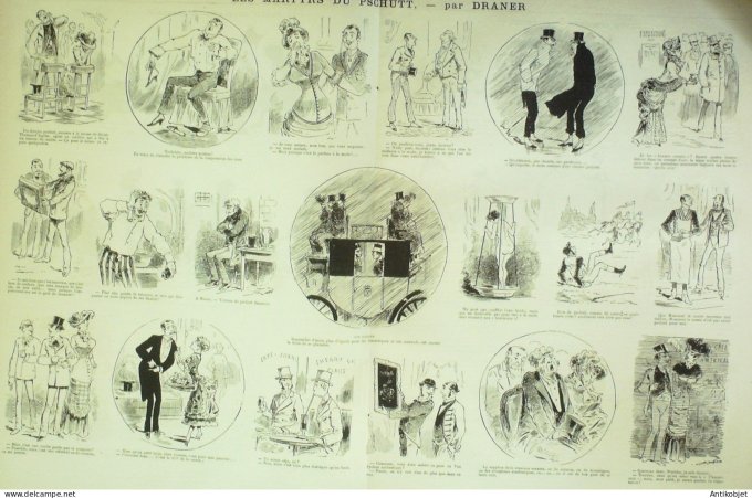 La Caricature 1883 #178 Martyrs du Pschutt Draner à Robinson Tinant Sorel Trock