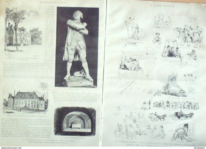 Le Monde illustré 1887 n°1585 Pierre Loti Salpètrière électrotérapie Montargis (77) Mirabeau