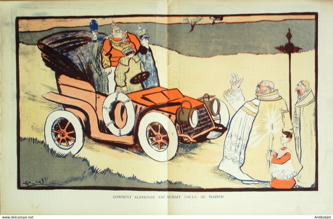 L'Assiette au beurre 1906 # 270 Mariage d'Alphonse XIII roi d'Espagne Camara