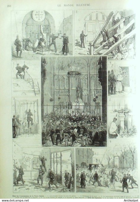 Le Monde illustré 1880 n°1233 Dunkerque (59) Etats-Unis général Garfield