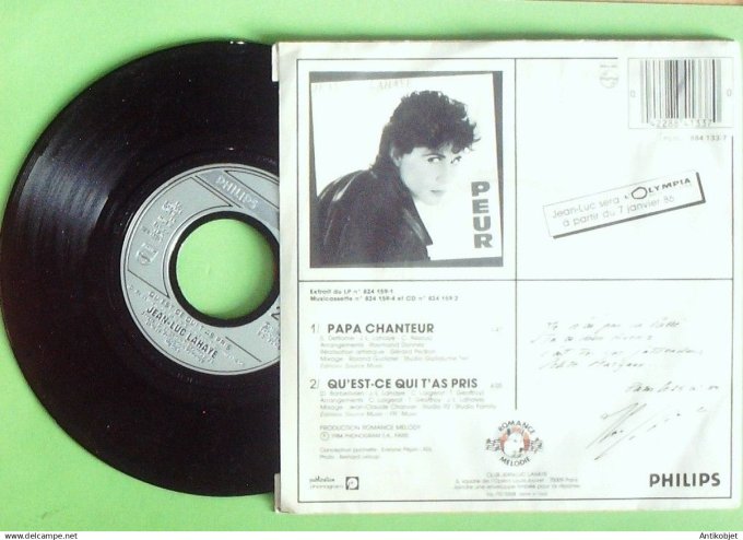 Lahaye Jean-Luc 45T SP Papa chanteur 1984