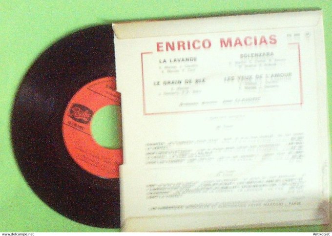 Macias Enrico 45T EP J'ai peur