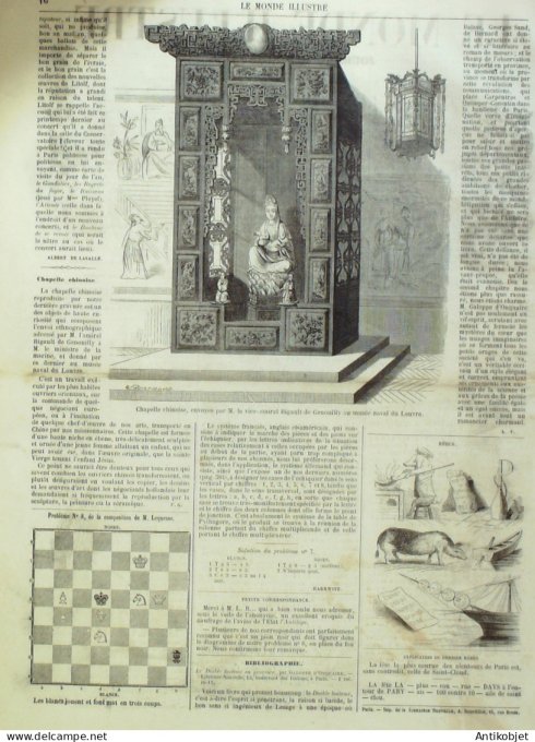 Le Monde illustré 1859 n° 90 Granville (50) Sibérie Kiakhta Inde Golconde Havre (76)