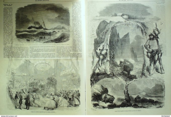 Le Monde illustré 1859 n° 90 Granville (50) Sibérie Kiakhta Inde Golconde Havre (76)