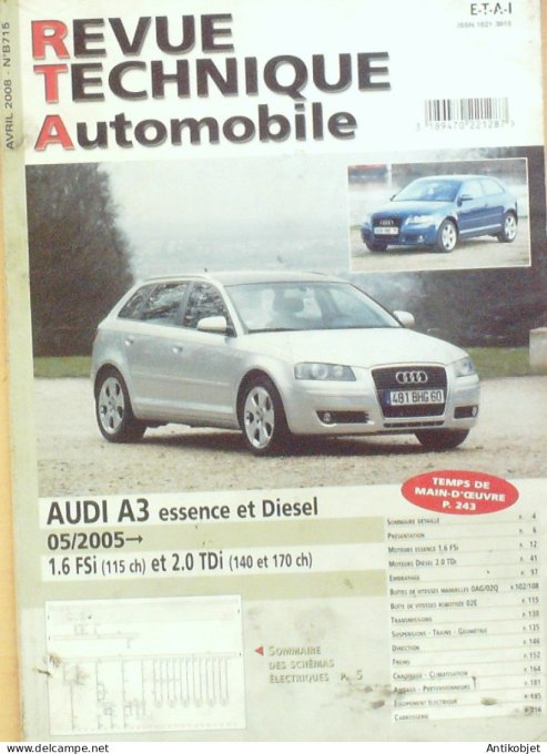 Revue Tech. Automobile 2008 n°B715 Audi A3