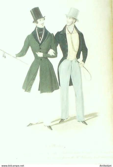 Gravure La mode 1833 # 305 (aquarelle old Fashion plate)