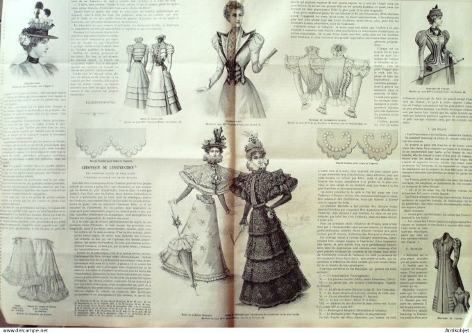 La Mode illustrée journal 1897 n° 30 Robe en foulard