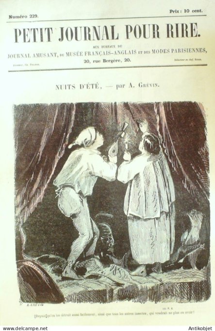 Petit journal pour Rire 1859 # 229 Nuits d'ete Grevin