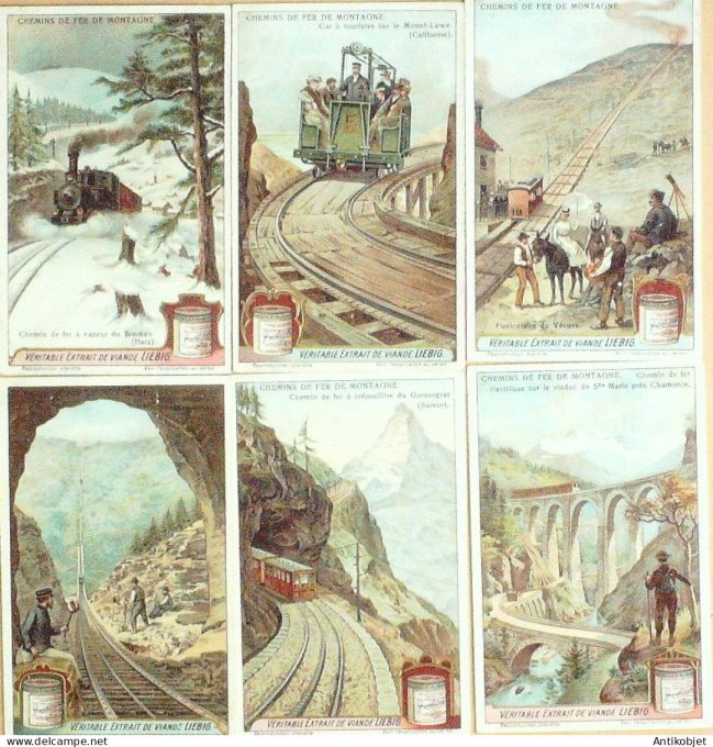 Chromo Liebig Sang 1092 Chemins de fer de montagne (1920)
