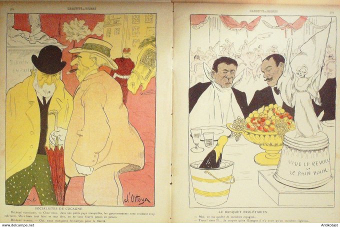 L'Assiette au beurre 1910 # 491 Socialiste aux Congrès de Copenhague Ostoya  Georges
