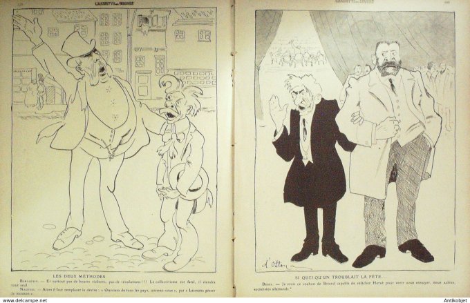 L'Assiette au beurre 1910 # 491 Socialiste aux Congrès de Copenhague Ostoya  Georges