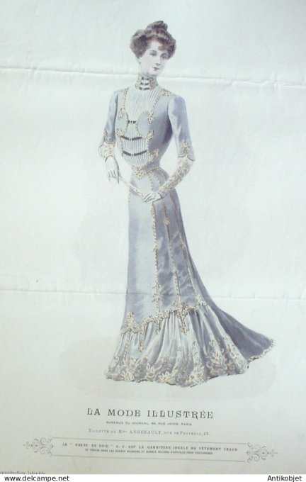 Gravure Mode illustree 1901 # 12 (Old Fashion plate) RARE