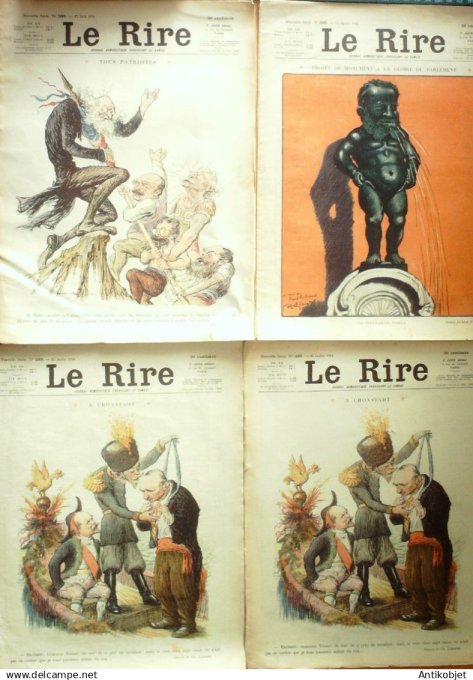 Le Rire 1914 lot 4 revues  Faivre Fabiano Hemard Capy Leandre Valle Gerbault