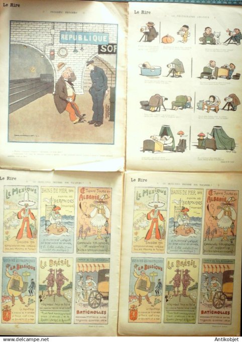 Le Rire 1914 lot 4 revues  Faivre Fabiano Hemard Capy Leandre Valle Gerbault