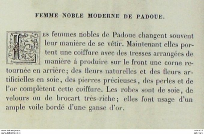 Italie PADOUE Noble habitante 1859