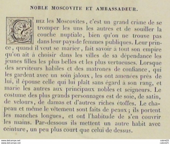 Russie Noble Moscovite Ambassadeur 1859