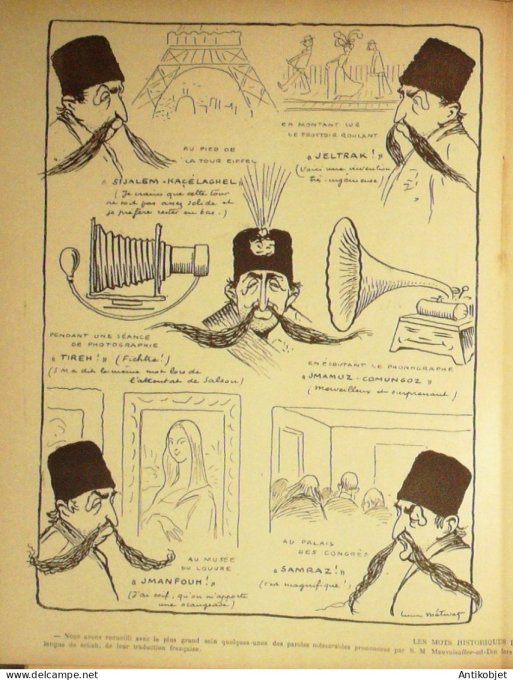 Le Rire 1900-08-25 # 303 Journal humoristique Ed.Originale Shah de Perse