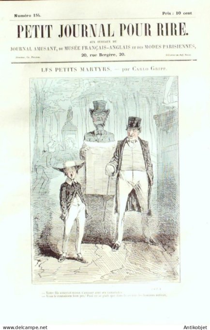 Petit journal pour Rire 1858 # 154 Un Bal d'Artistes Marcelin
