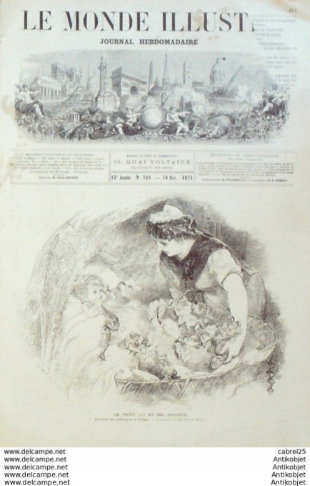 Le Monde illustré 1871 n°768 Brésil Manzanillo Cuba Ignacio Diaz Angleterre Sandringham Prince De Ga