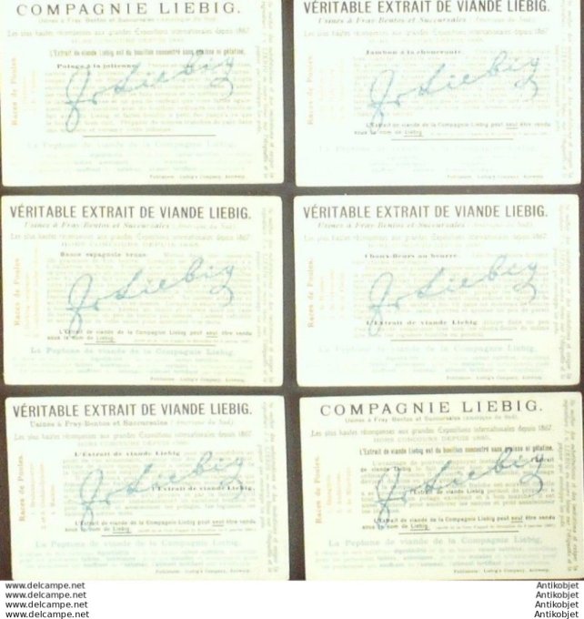 Chromo Liebig Sang  531 Races de poules (1897)