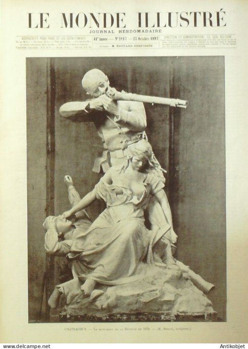 Le Monde illustré 1897 n°2117 Châteaudun (36) Dahomey Vrettou Porto Novo Arles (13)