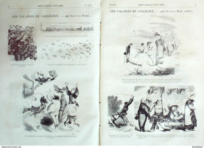 Petit journal pour Rire 1859 # 239 Sur un prunier Grevin