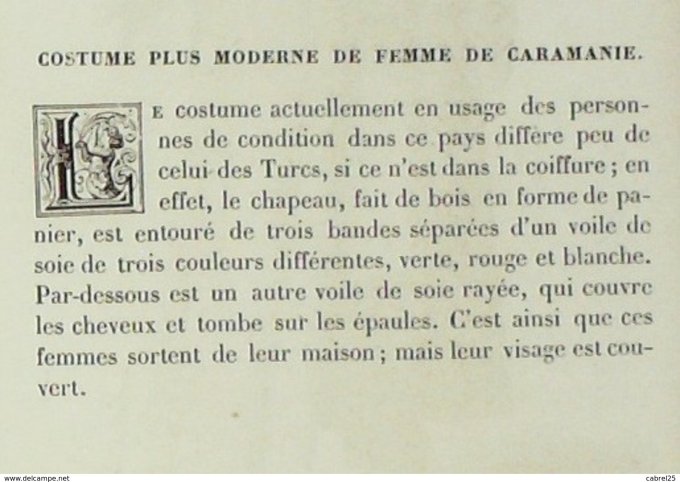 Turquie CARAMANIE femme en tenue moderne 1859