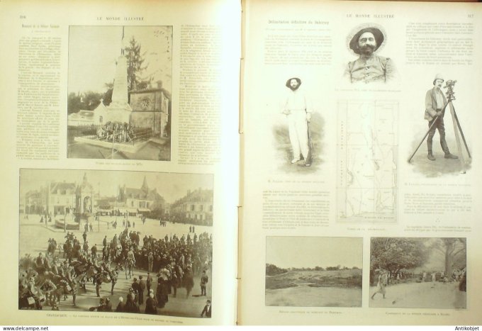 Le Monde illustré 1897 n°2117 Châteaudun (36) Dahomey Vrettou Porto Novo Arles (13)