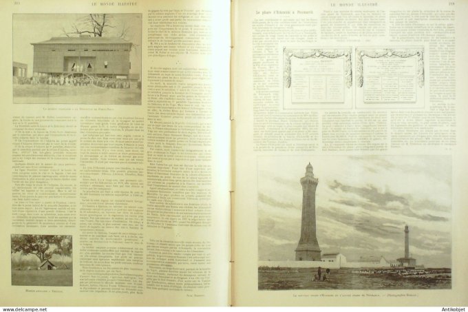 Le Monde illustré 1897 n°2117 Châteaudun (36) Dahomey Vrettou Porto Novo Arles (13)