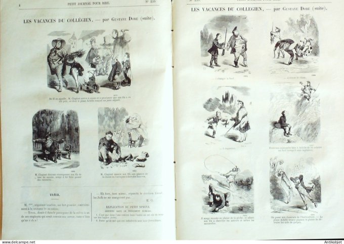 Petit journal pour Rire 1859 # 239 Sur un prunier Grevin