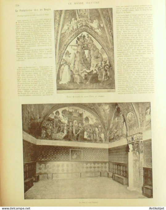 Le Monde illustré 1897 n°2117 Châteaudun (36) Dahomey Vrettou Porto Novo Arles (13)