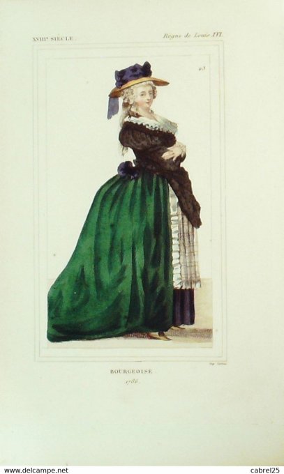 Portrait Bourgeoise 1786 sous LOUIS XVI