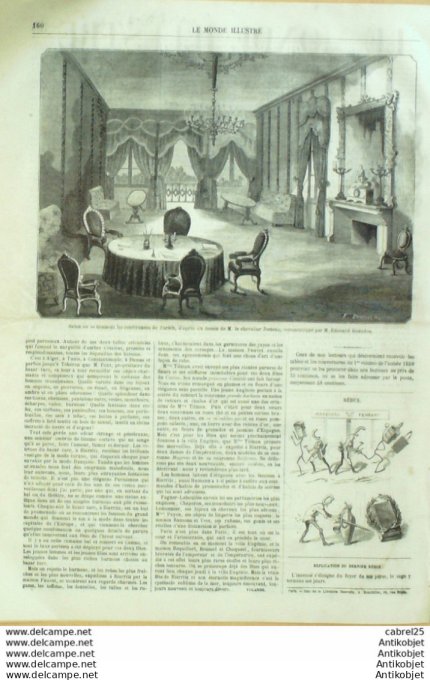 Le Monde illustré 1859 n°125 Turquie Constantinople Angleterre Guernesey Saint-Aubin (39) St Sauveur