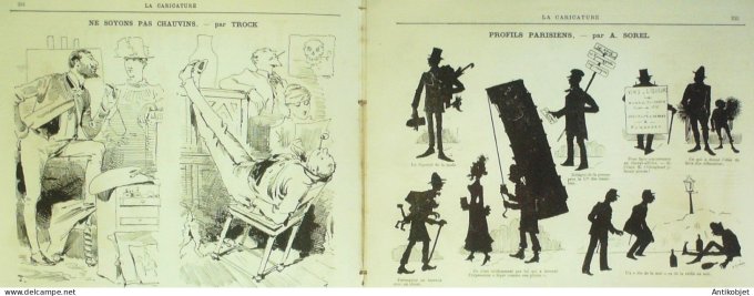 La Caricature 1883 #202 Saint-Cyprinen qui perd son casoar Draner Sorel Trock