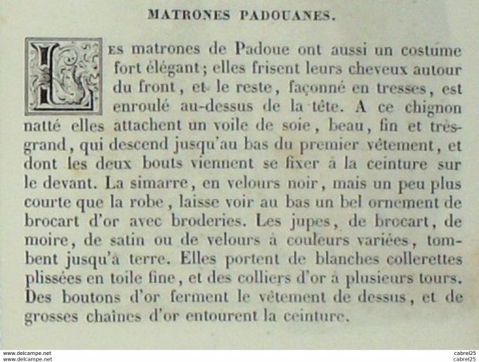 Italie PADOUE Matrones Padouanes 1859