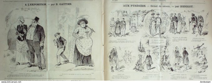 Le Journal Amusant 1889 # 1715  Autour  d'une chic vente par Mars