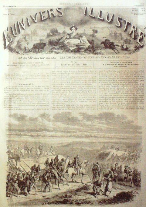 L'Univers illustré 1859 #  76 Suède Bothnie Major Koff Algérie Gibraltar