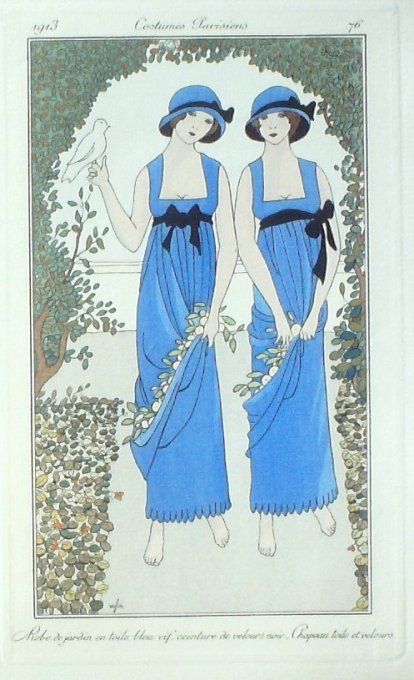 Franc-Nohain Madeleine Pochoir Mode Art Deco n°  76-1913 Journal des Dames